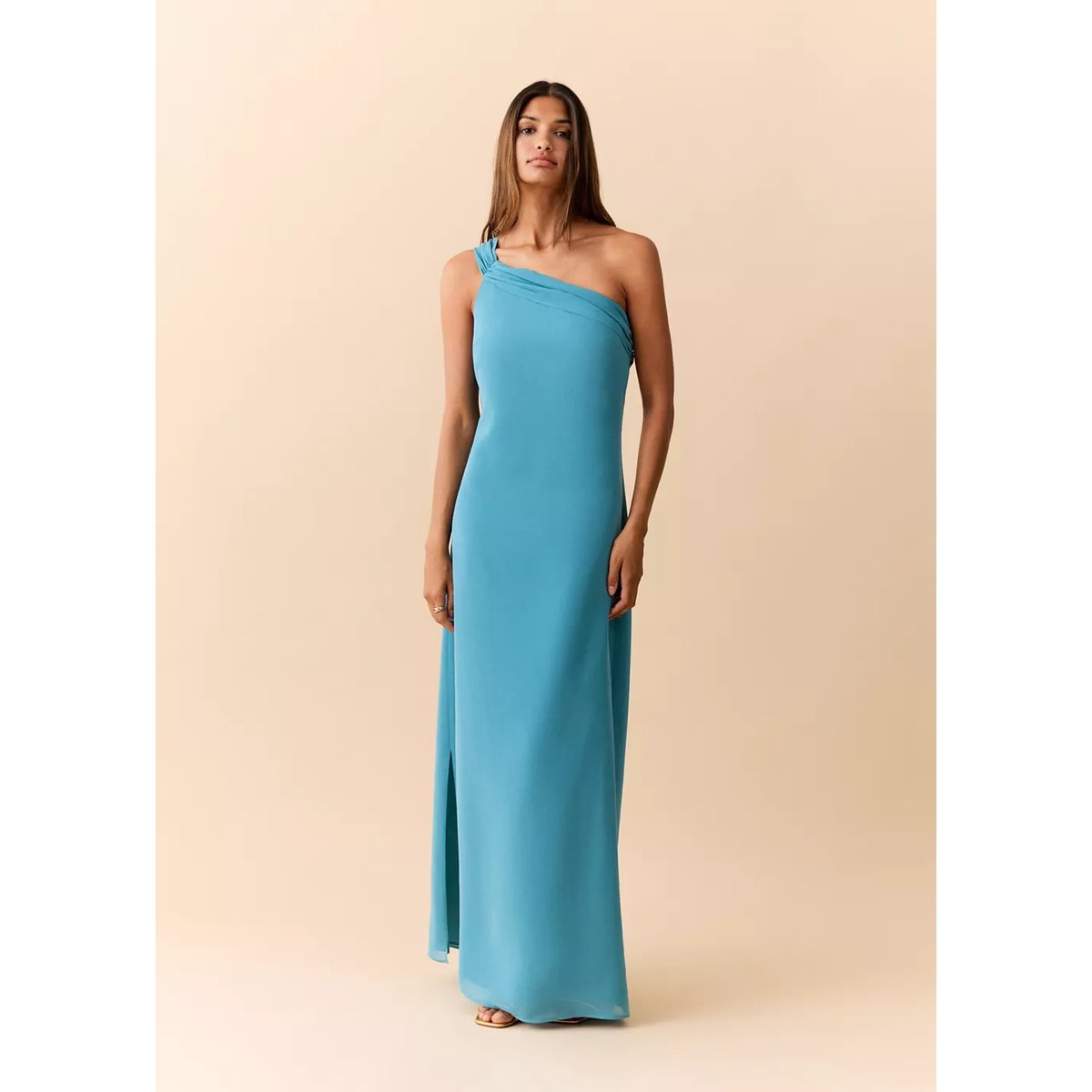 Robe asymétrique bleu ciel, MANGO TEEN