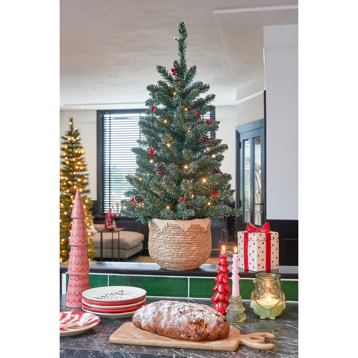 Sapin de Noël artificiel avec LED CRESTON vert, BLACK BOX TREES