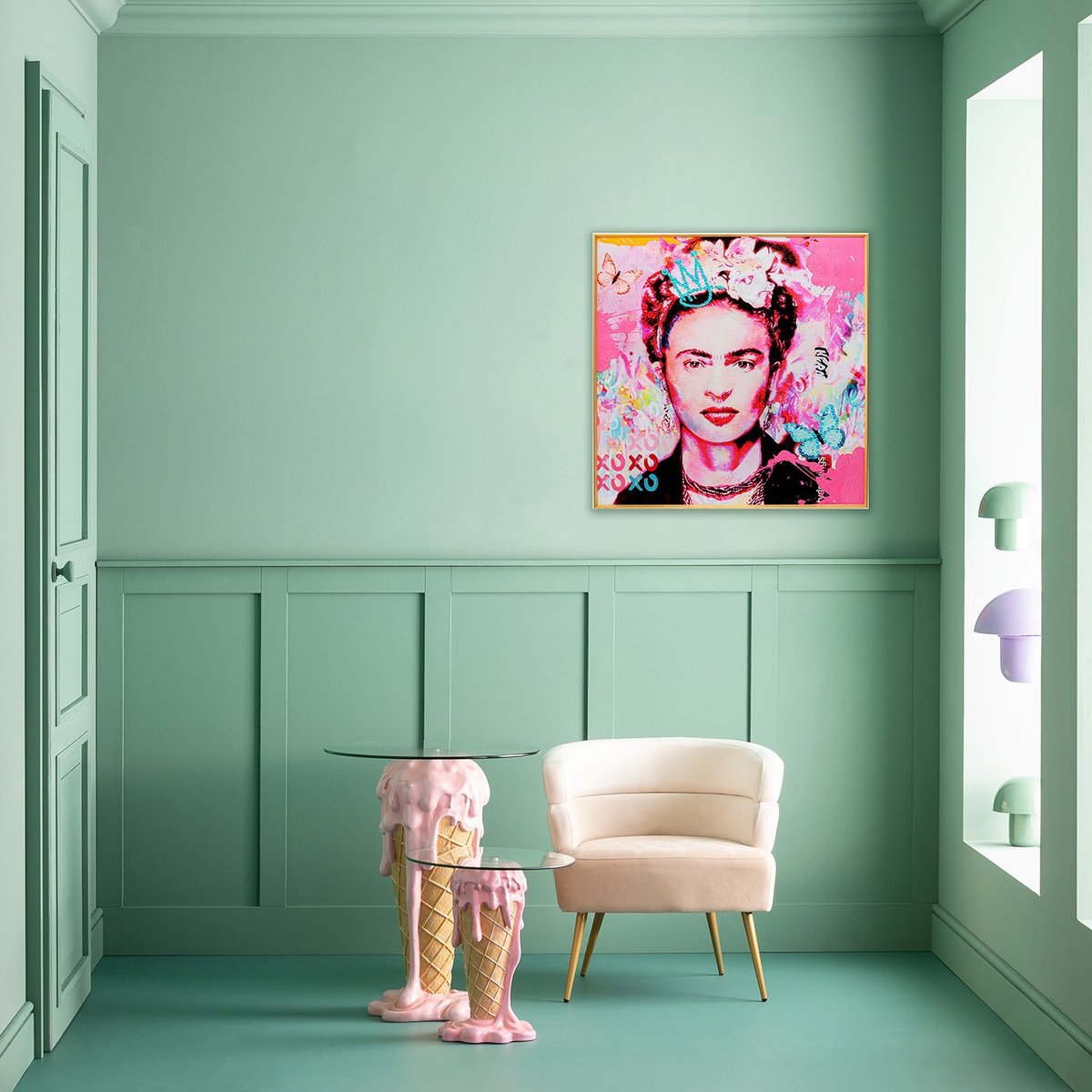Affiche encadrée Mexico, LA VIVA rose, KARE DESIGN