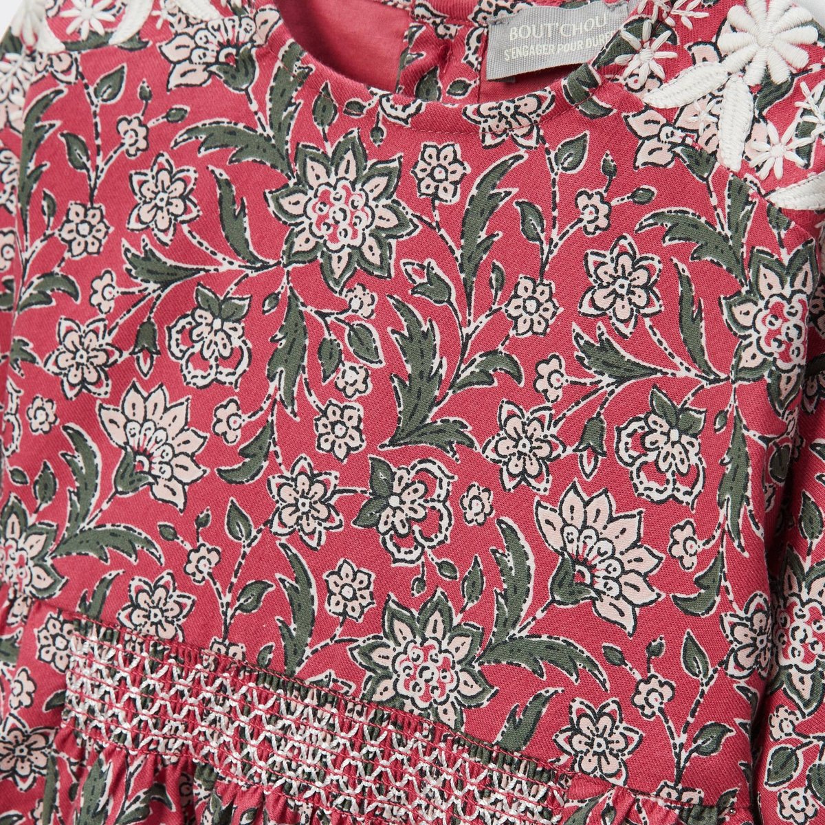 Robe imprimée en coton BIO GOTS tulipe, BOUT'CHOU