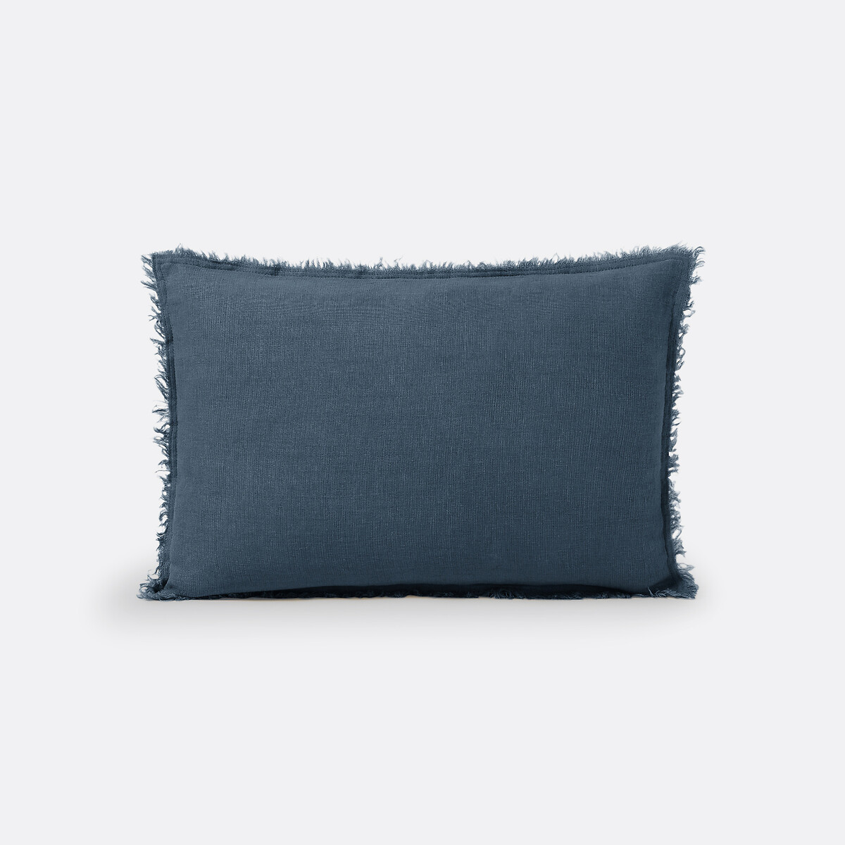 Linange Pre-Washed Cushion Cover prussian blue, LA REDOUTE INTERIEURS