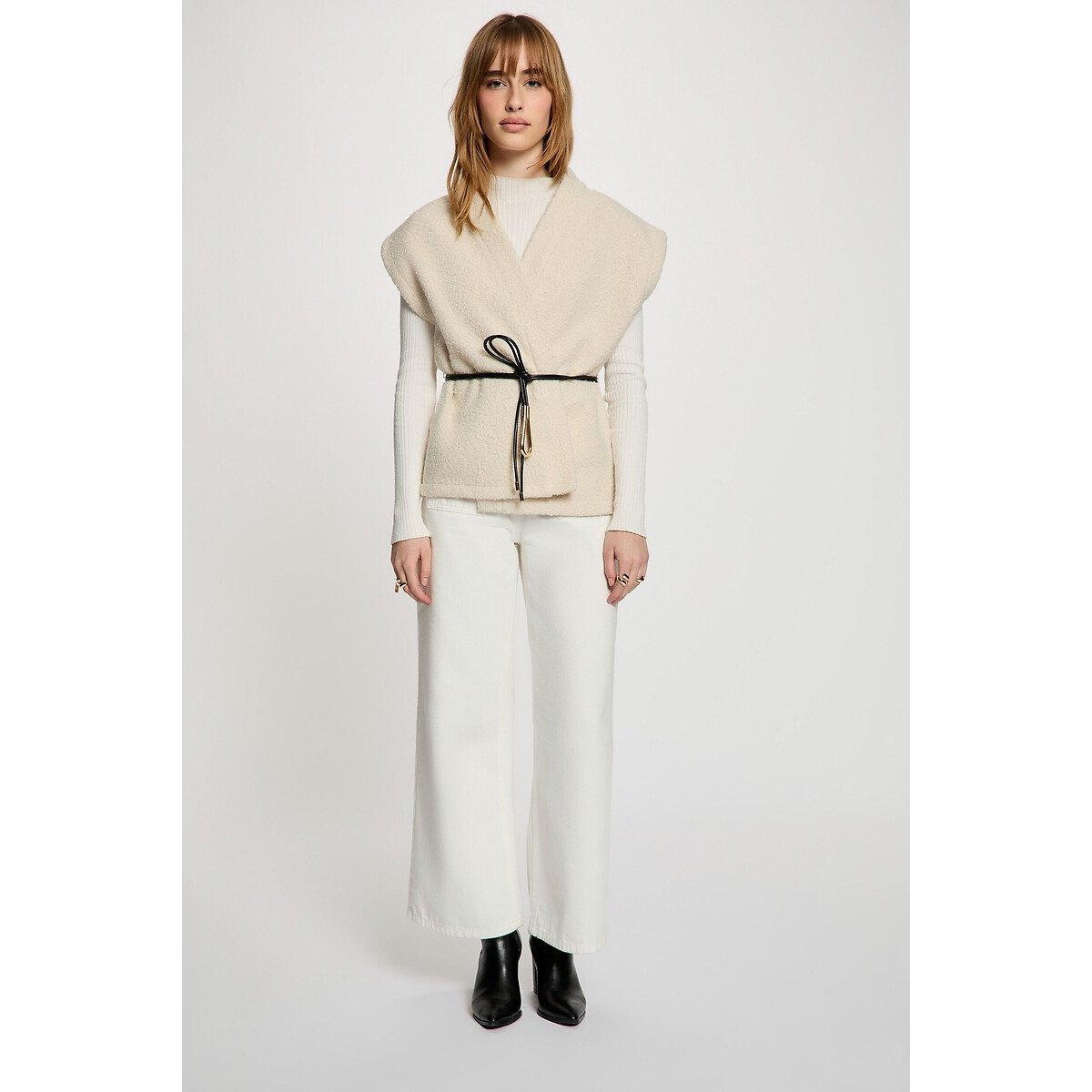 Veste sans manches ivoire, MORGAN