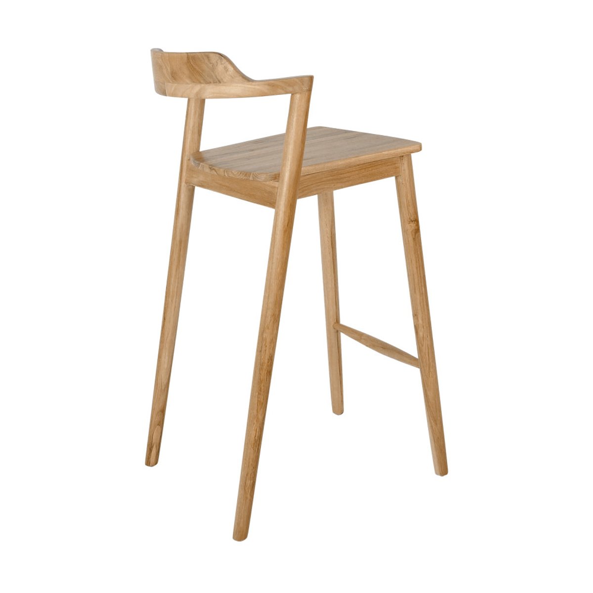 Lot de 2 chaises de bar en teck H75cm- JOKO bois, DRAWER