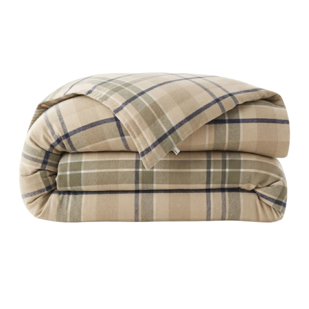 Housse de couette flanelle tartan - ARCHIE beige, TERRE DE NUIT
