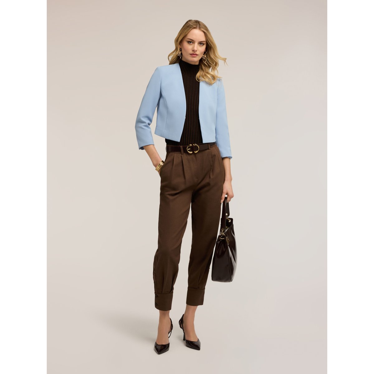 Pantalon avec poignet marron, MOTIVI