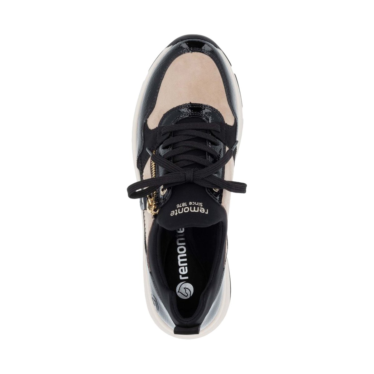Basket Basse Cuir France noir-combi, REMONTE