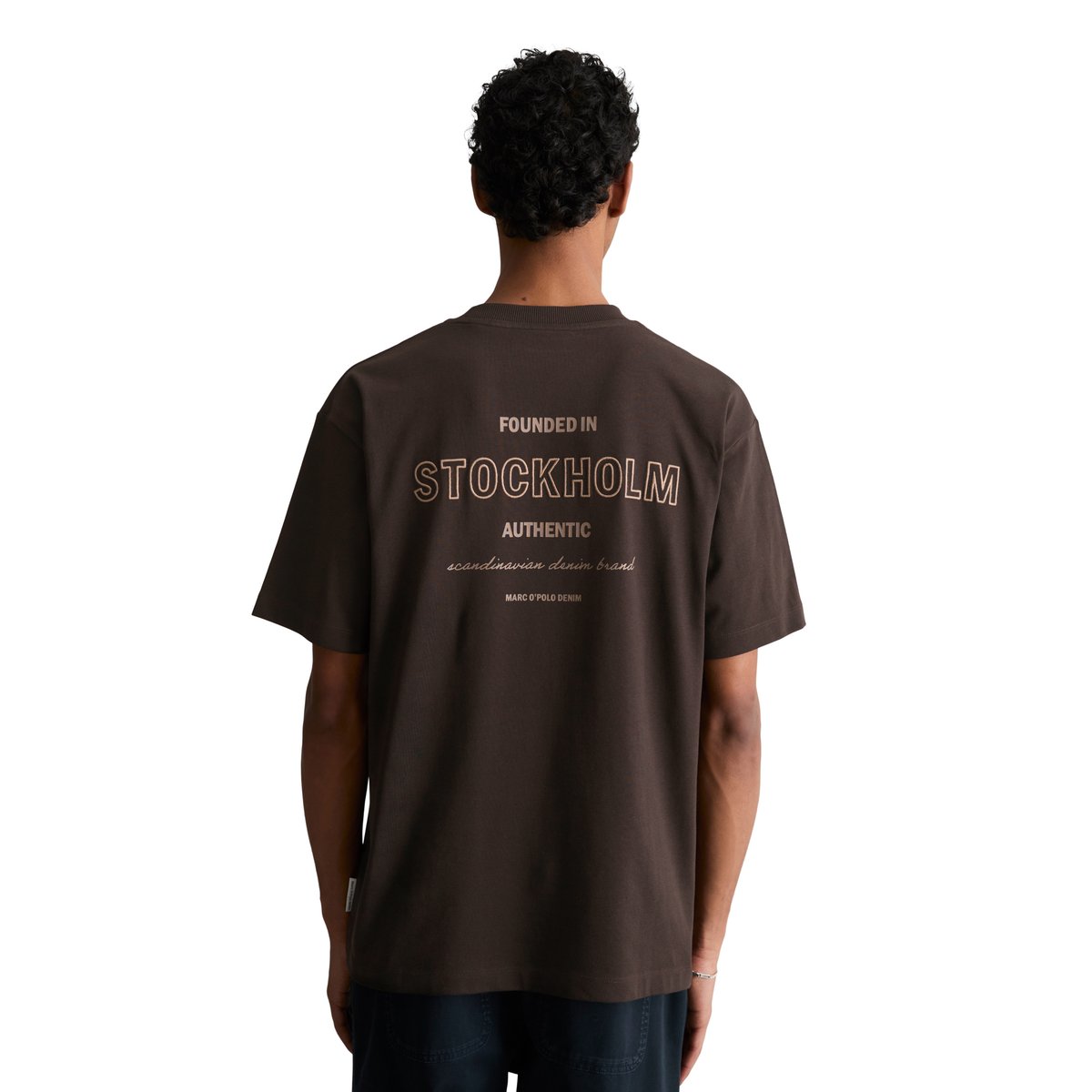 T-shirt ample avec imprimé dans le dos marron, MARC O’POLO DENIM