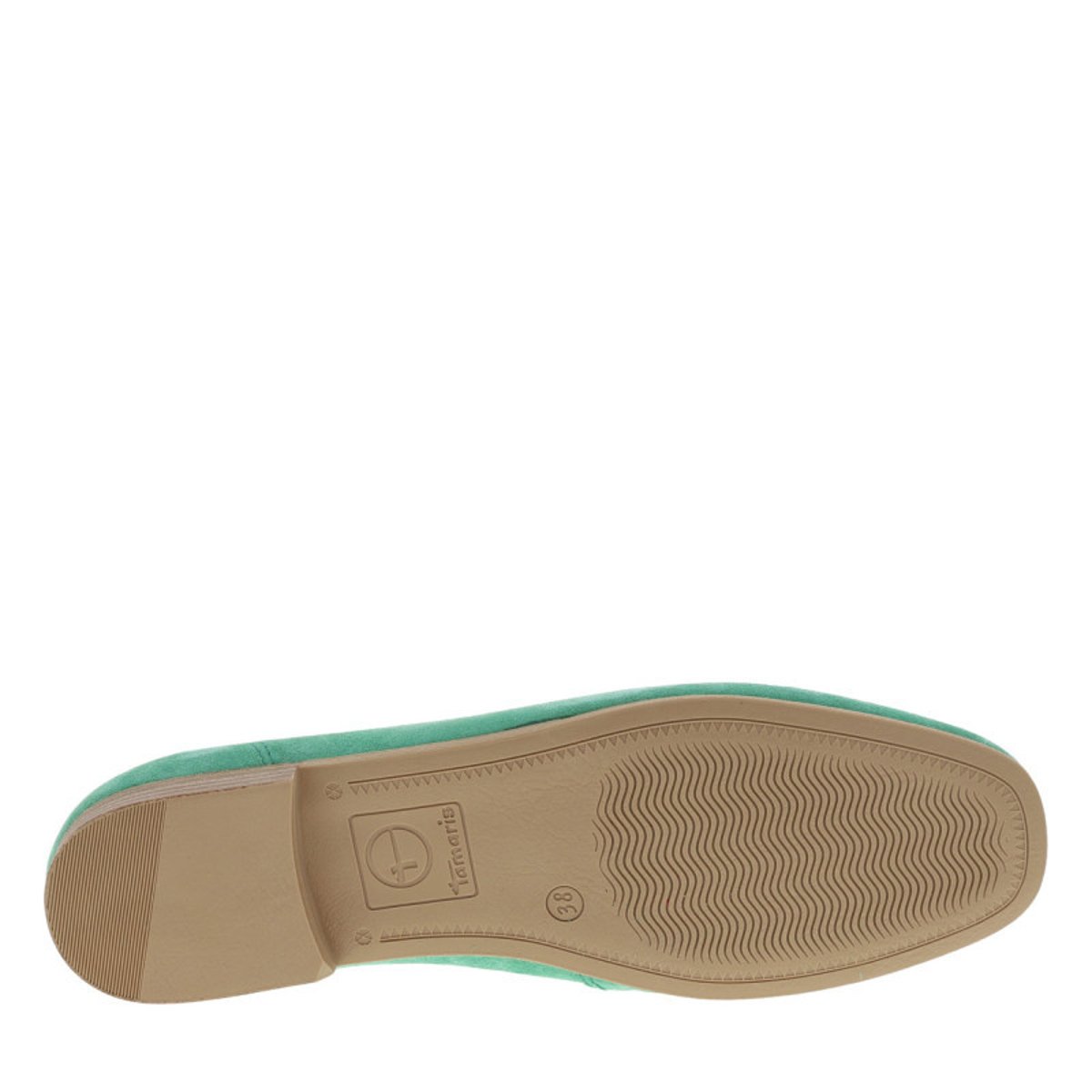 Slipper en cuir vert, TAMARIS