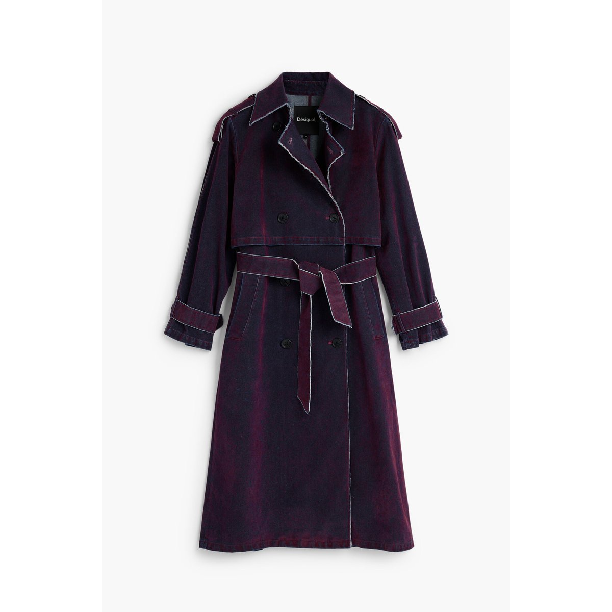 Trench coat 100 % coton rouge, DESIGUAL