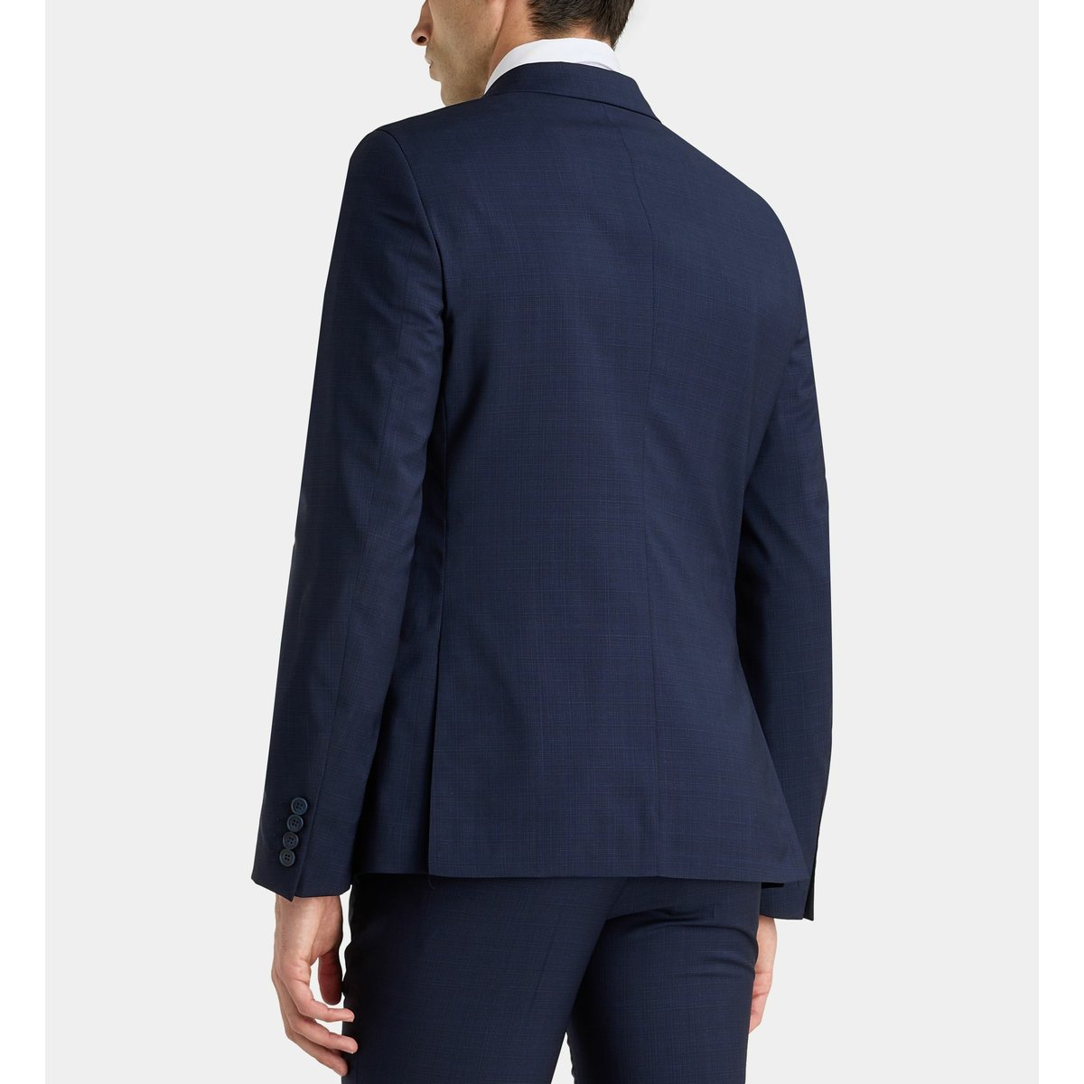 Veste de costume slim trevise en laine bleu, COMPTOIR GL