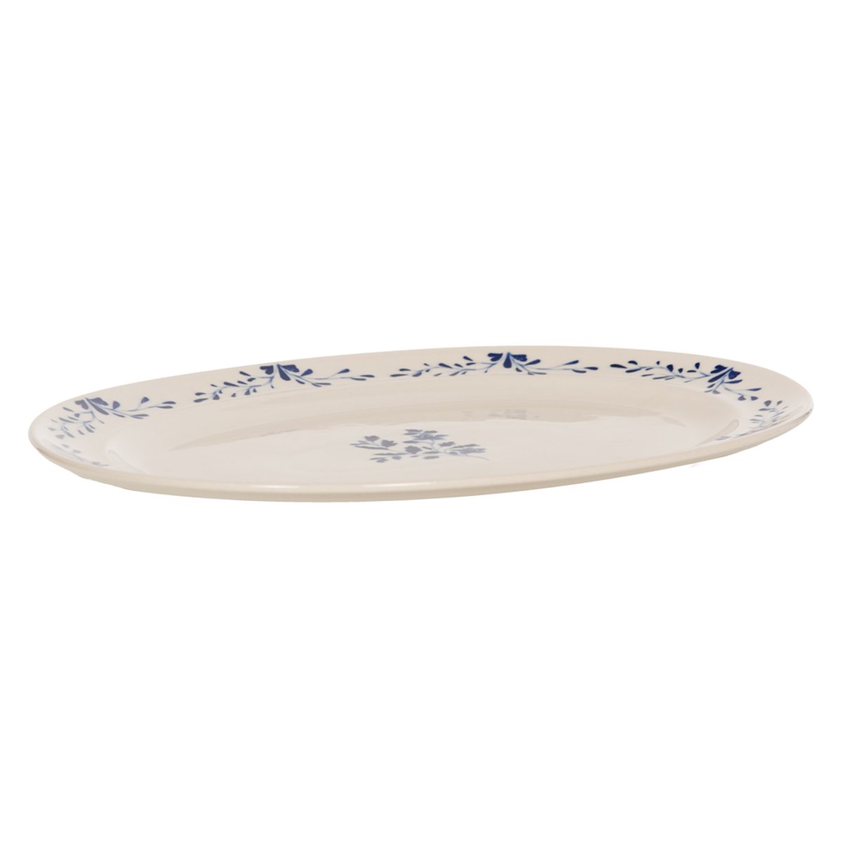 Plat ovale Appoline 42x30 cm bleu, TABLE PASSION
