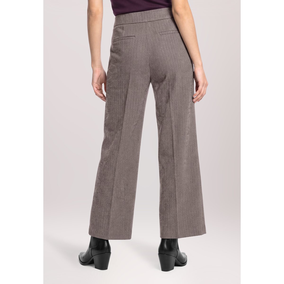 Jupe-culotte à plis repassés brown/cream, CARTOON