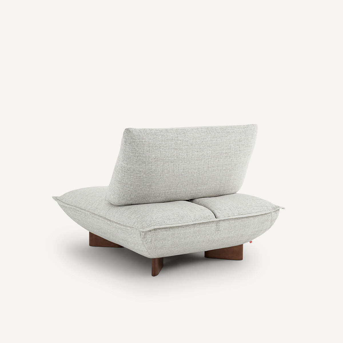 Chauffeuse modulable en toile jaspée, Kaori gris/blanc, AM.PM