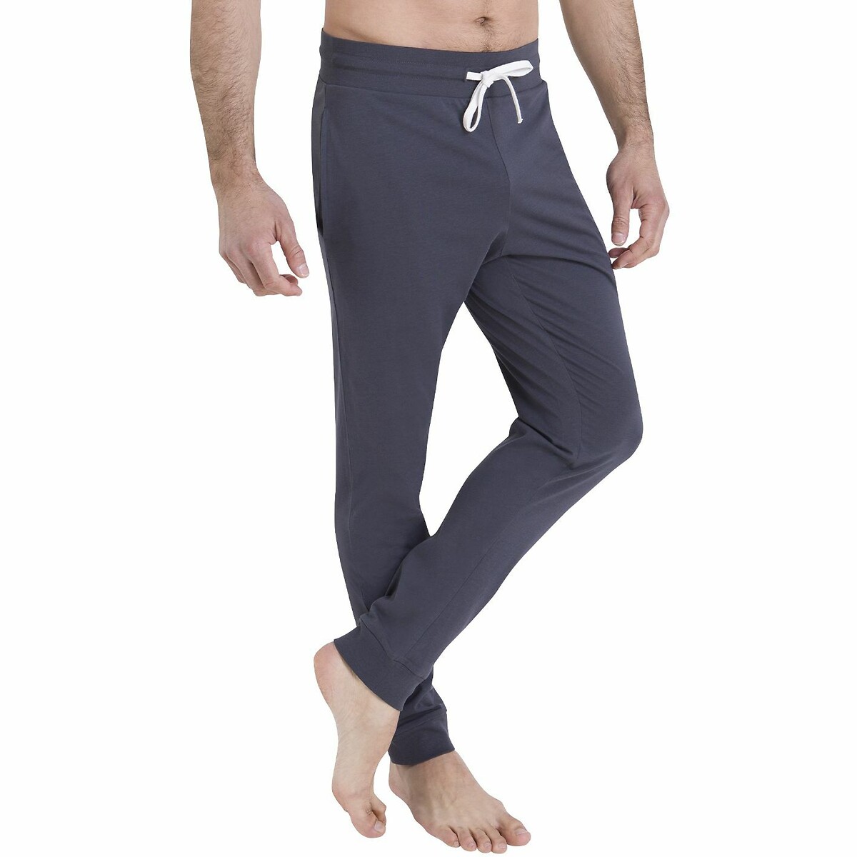 Long Fleece Pyjamas black + charcoal grey, ATHENA