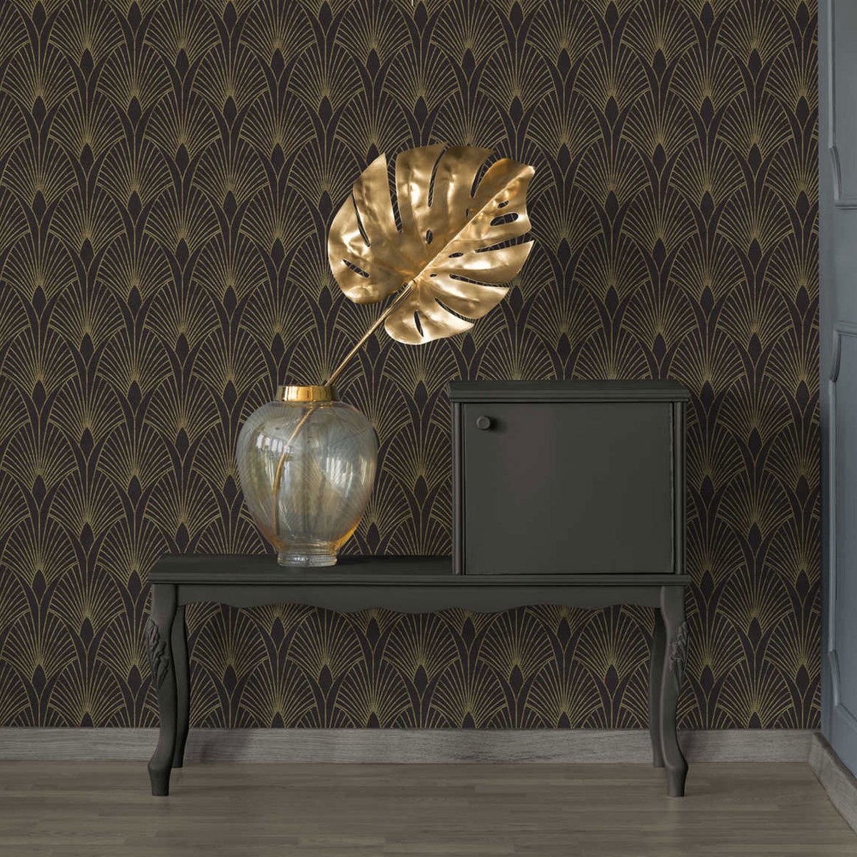 Papier peint imprimé Glamour bleu, HOME MAISON