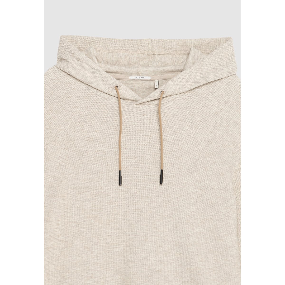 Tee-shirt à capuche maille relief beige, IKKS