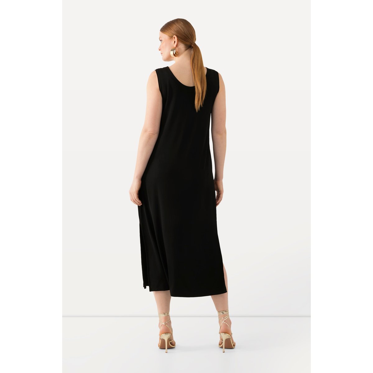 Robe midi sans manches noir, ULLA POPKEN