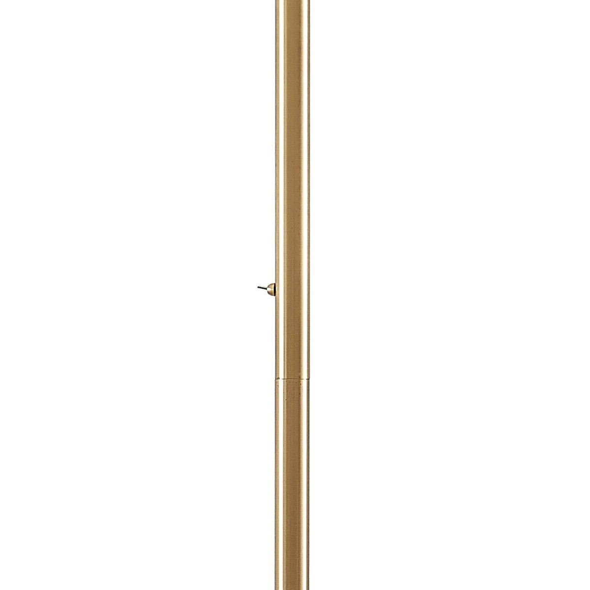 Lampadaire en métal moderne, Ignacia laiton mat, blanc, LINDBY