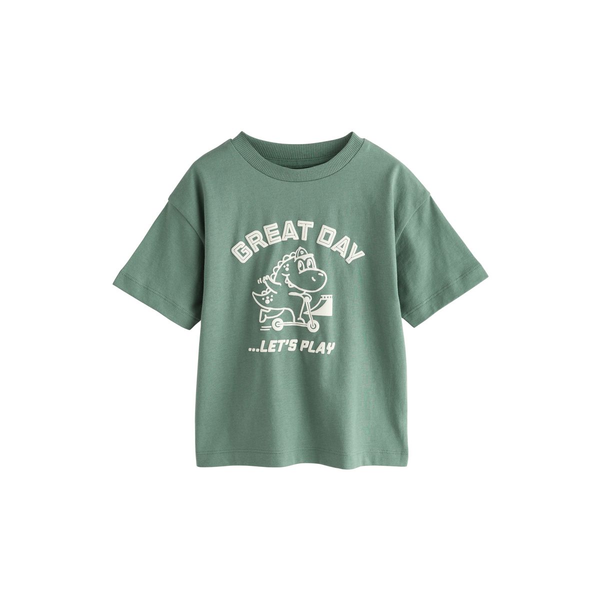 T-shirt à manches courtes et motif, lot de 4 dinosaure orange/vert, NEXT