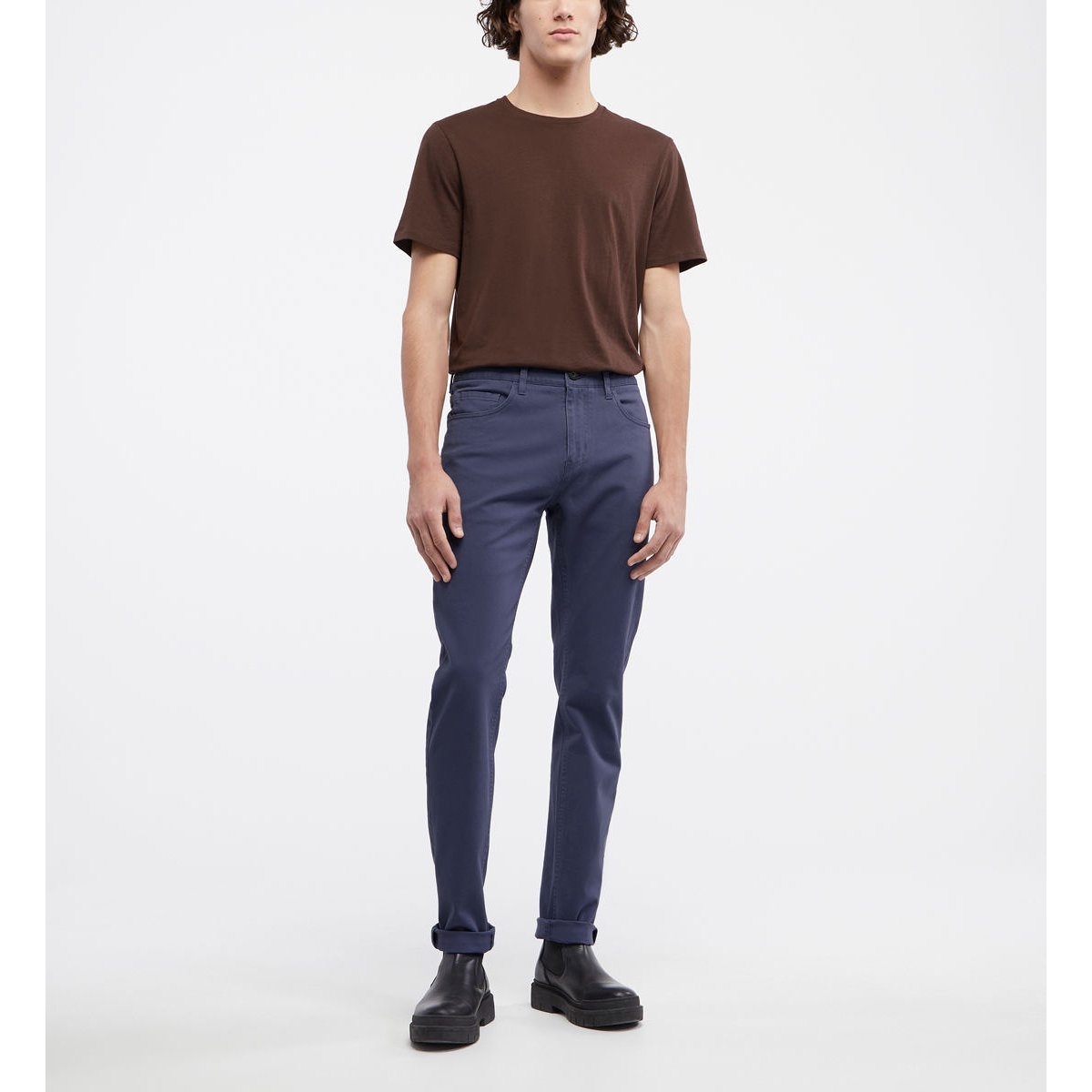 Pantalon Kuflex Slim Stretch bleu marine clair, GALERIES LAFAYETTE