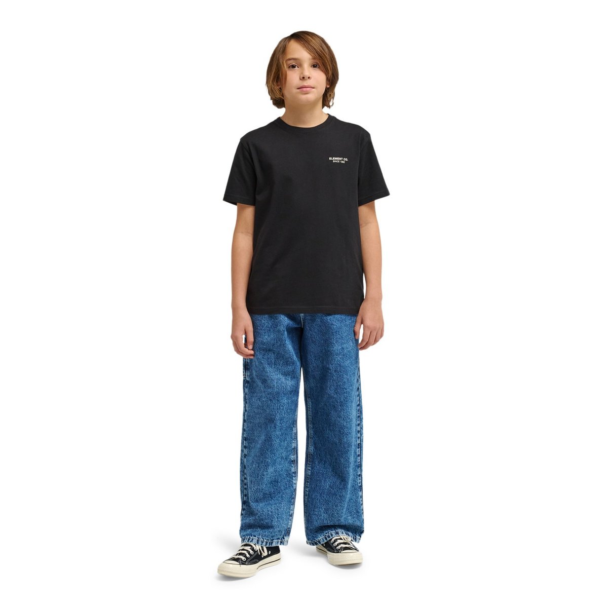 Pantalon baggy BIG CARPENTER DENIM Y bleu mid used, ELEMENT