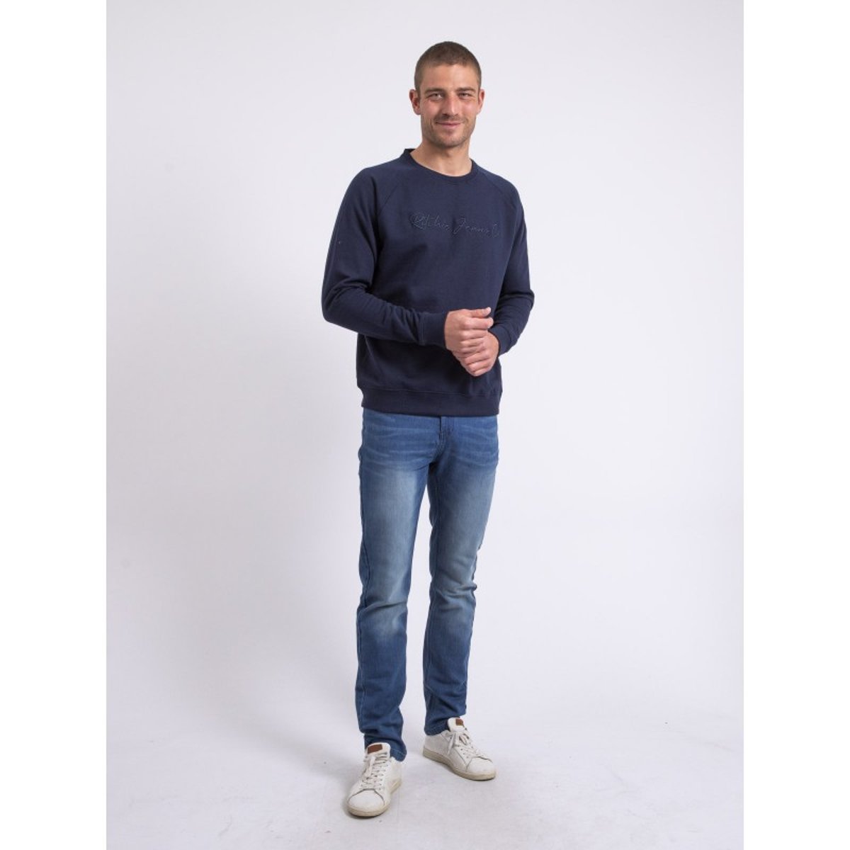 Sweat Col Rond Winamok bleu marine, RITCHIE