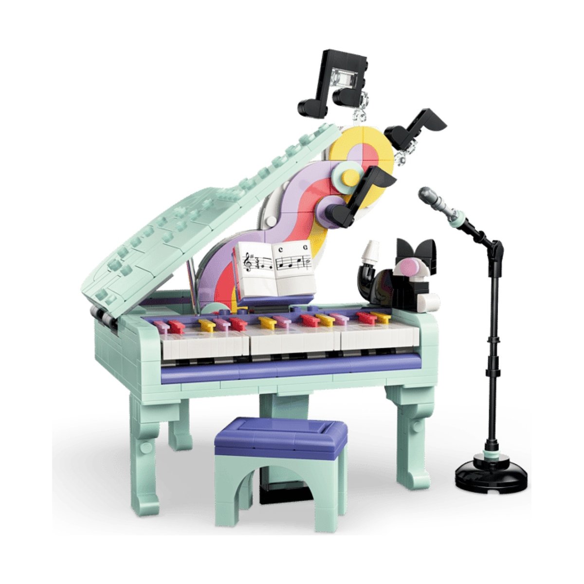 Creator 3 en1 Décoration musicale piano et chat multicolore, LEGO