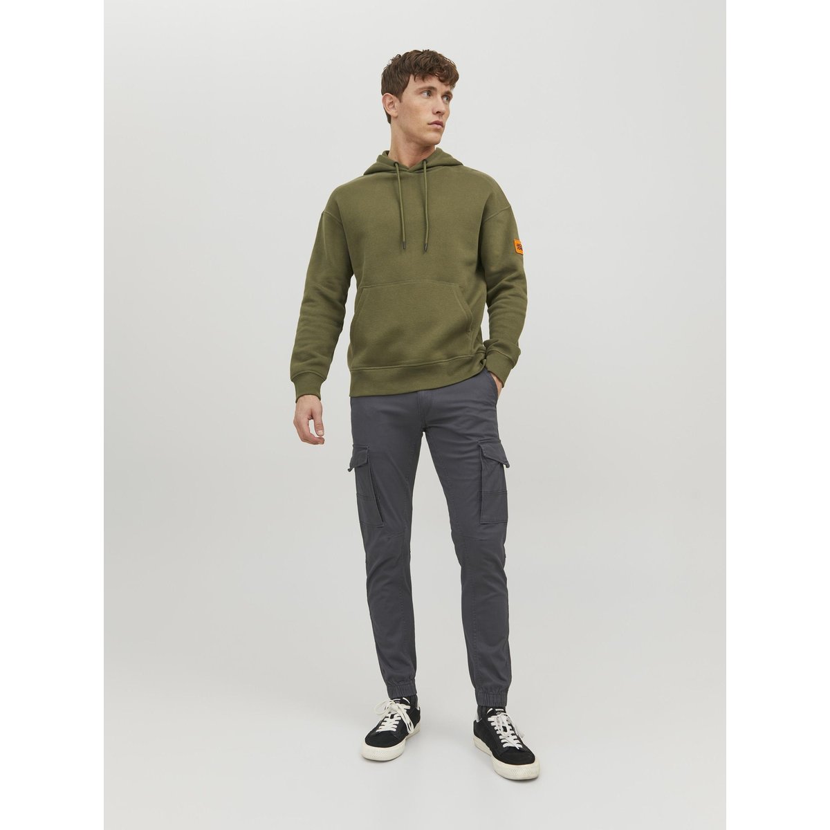 Pantalon cargo, Paul Flake asphalt, JACK & JONES