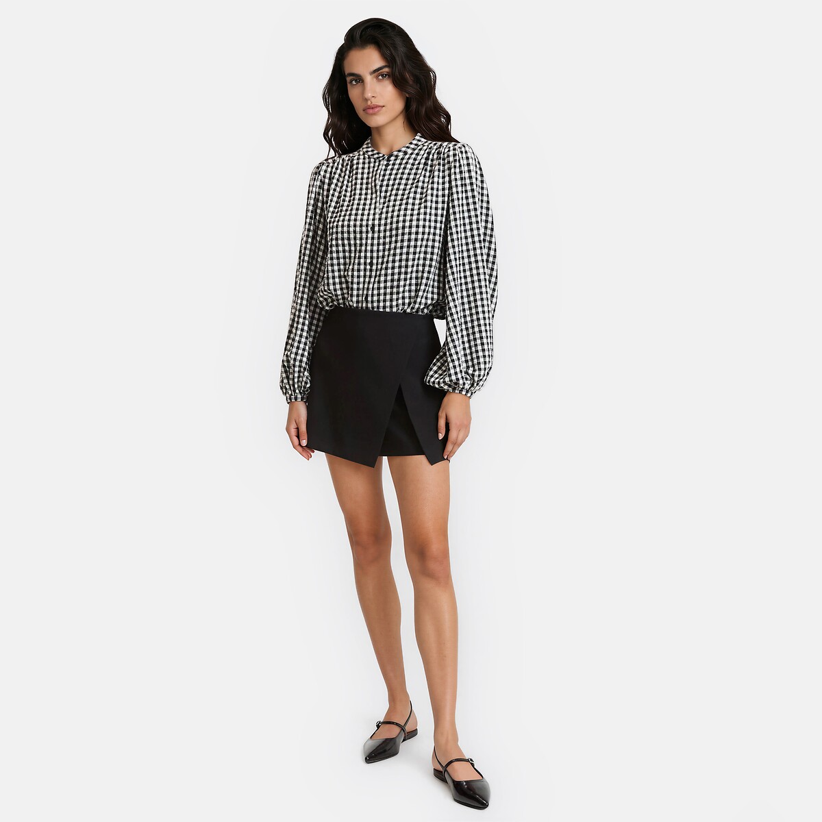 Jupe-short unie noir, LA REDOUTE COLLECTIONS