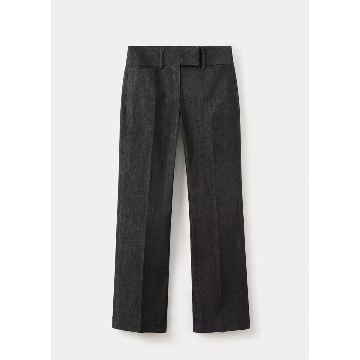 Jean flare taille mi-haute noir, MANGO