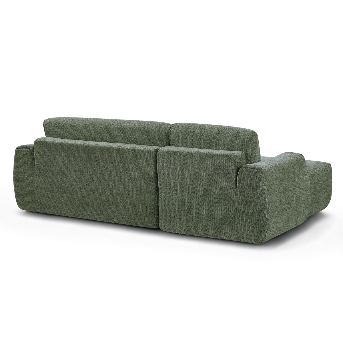 Canapé d'angle compressé 4 places tissu WESTA vert, BAÏTA
