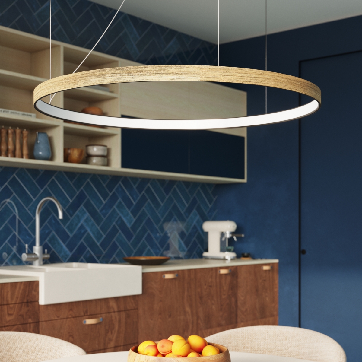 Lustre Aluminium Naturel LED 1 Rio_Eik naturel, EDEN