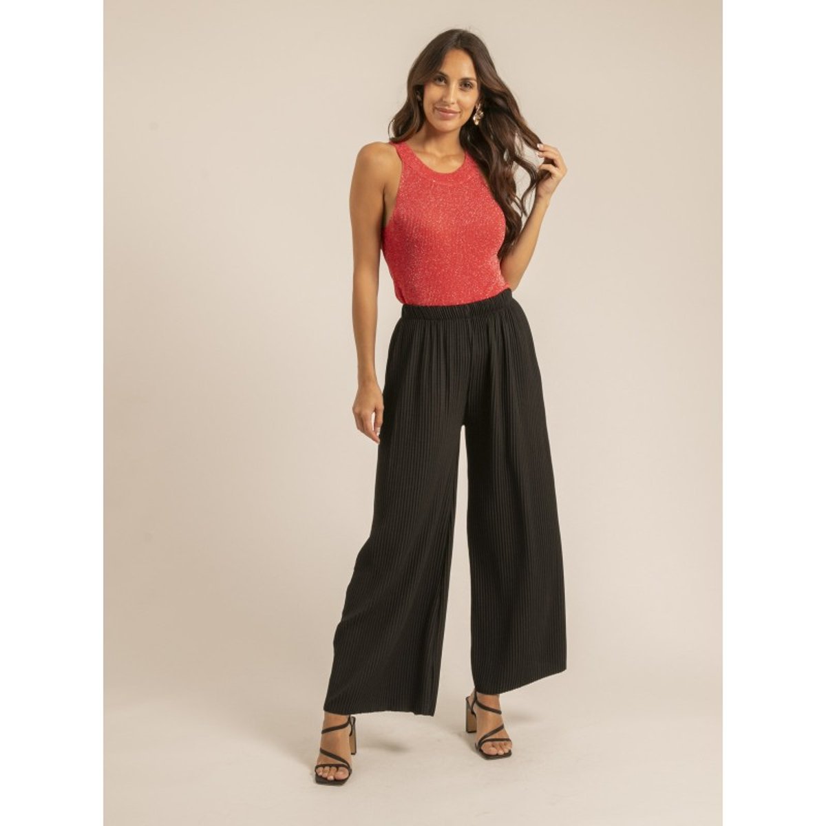 Pantalon Plissé Elou noir, DONA LISA