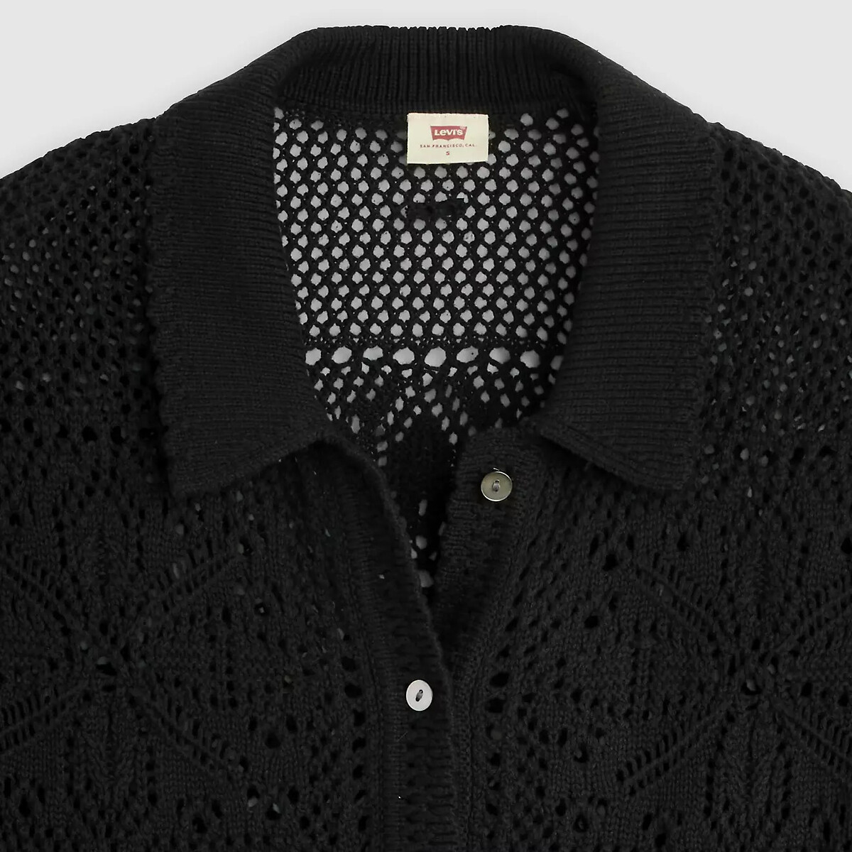 Crochet Short Sleeve Blouse charcoal, LEVI'S