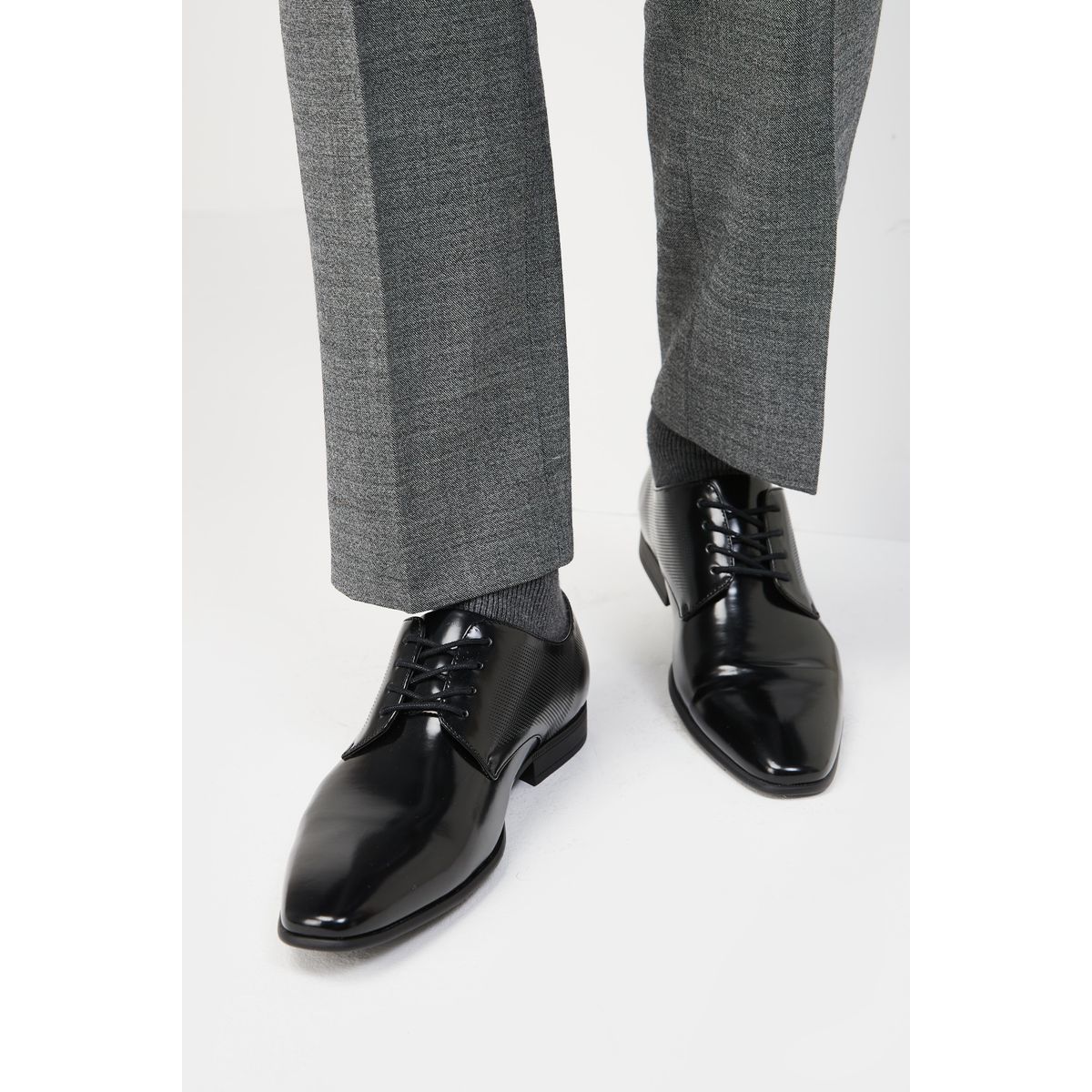 Derbys Fermeture Avec Laicets noir, NEXT