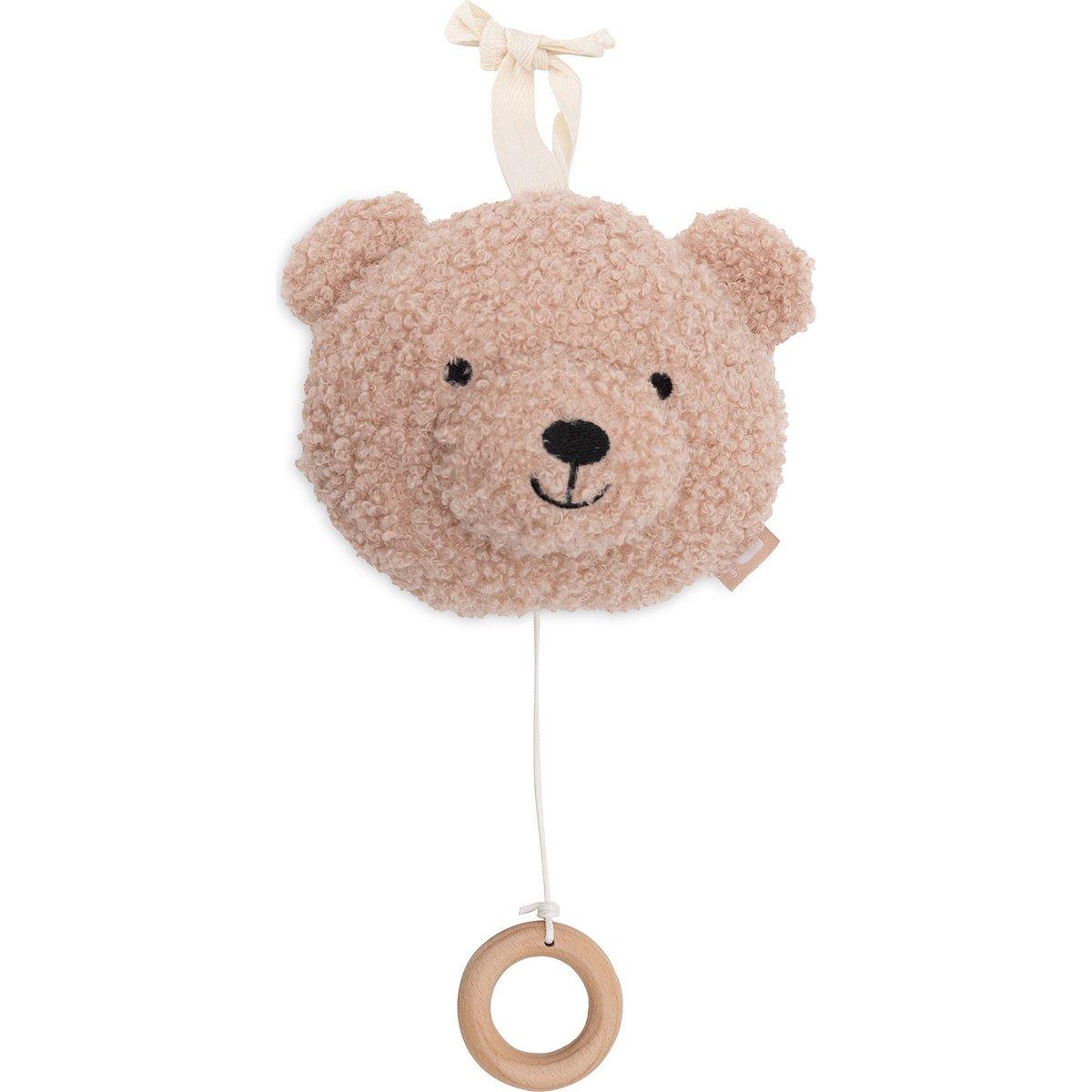 Peluche musicale Teddy Bear rose, noir, JOLLEIN