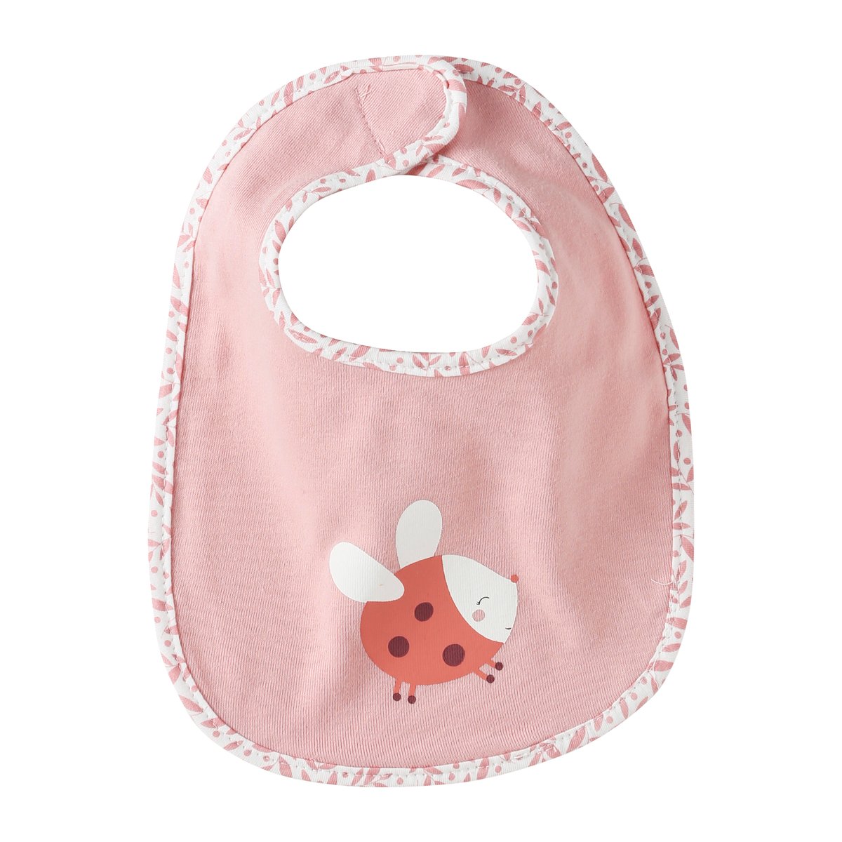 Lot de 7 bavoirs naissance en coton bio* vertbaudet rose pâle, VERTBAUDET