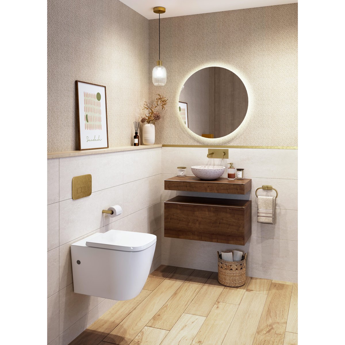 Miroir LED, MODERN ROUND incolore, SENSEA