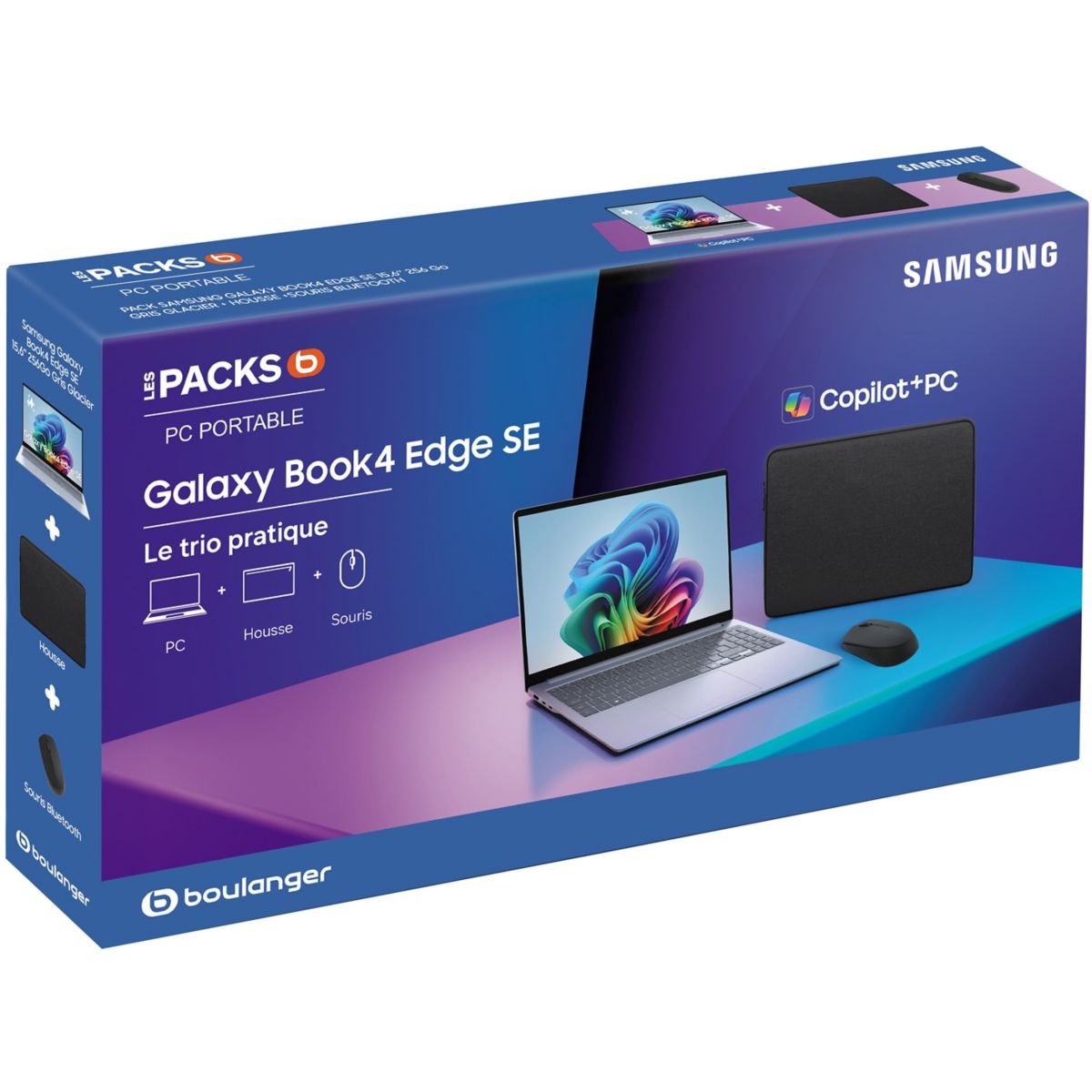 Ordinateur portable GB4 Edge SE 15.6' 15,6" Snapdragon X 16 Go RAM LPDDR5x SSD 256 Go (souris incluse) couleur unique, SAMSUNG