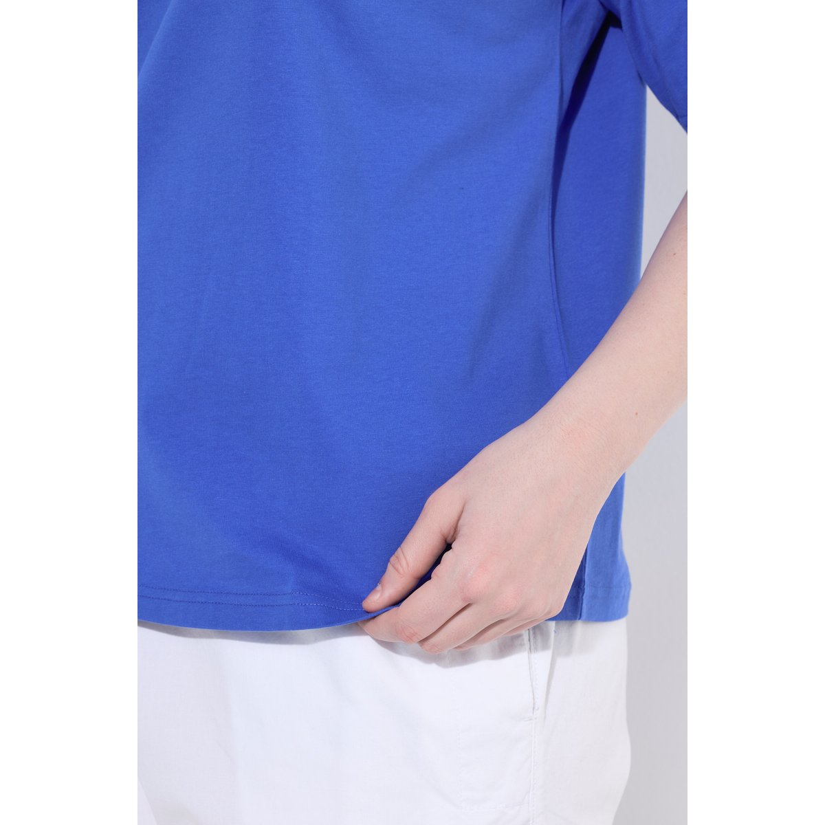 T-shirt avec couture fantaisie bleu azur, ULLA POPKEN