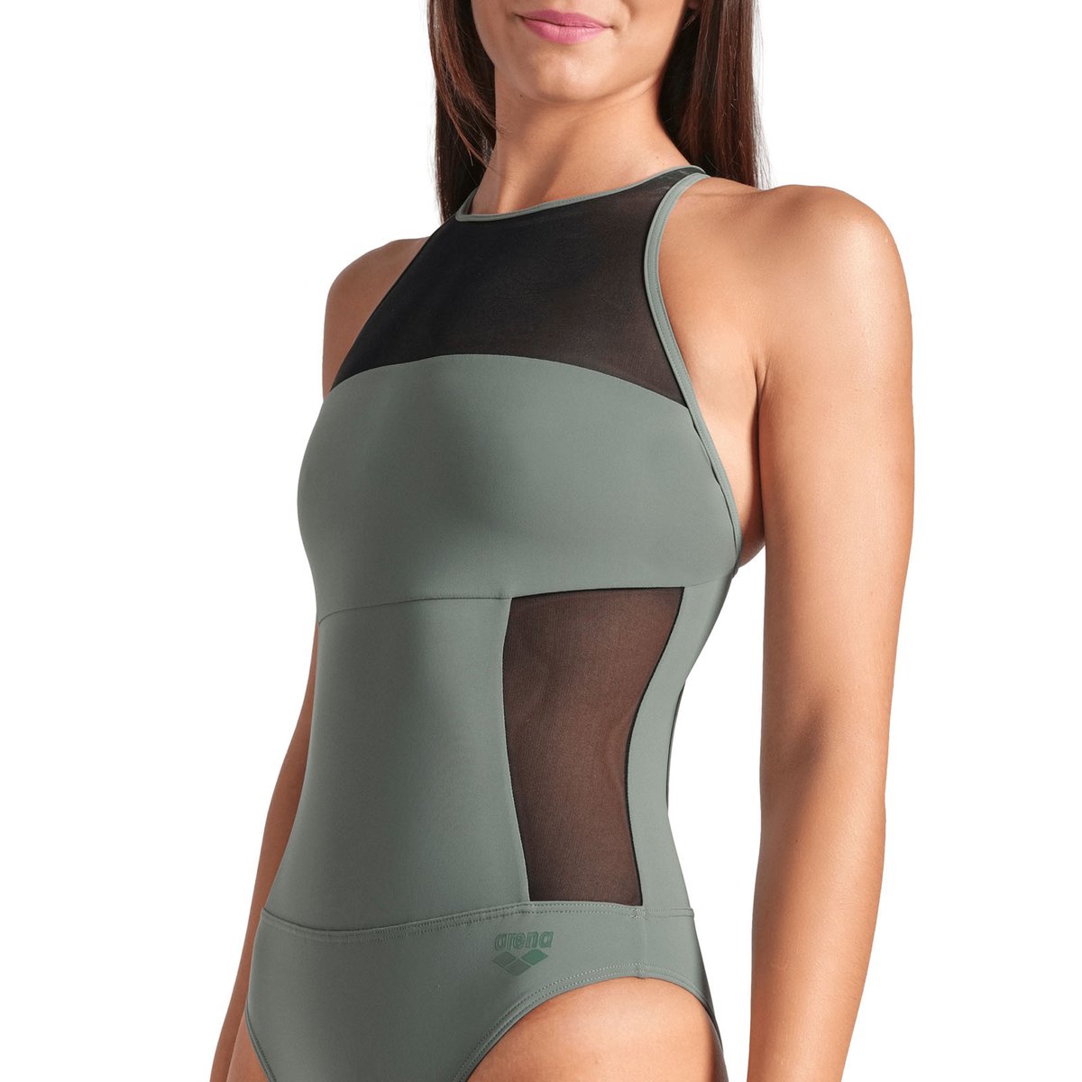 Maillot de bain arena Feel Mesh Panels Swim Pro Back pour femmes sage, ARENA