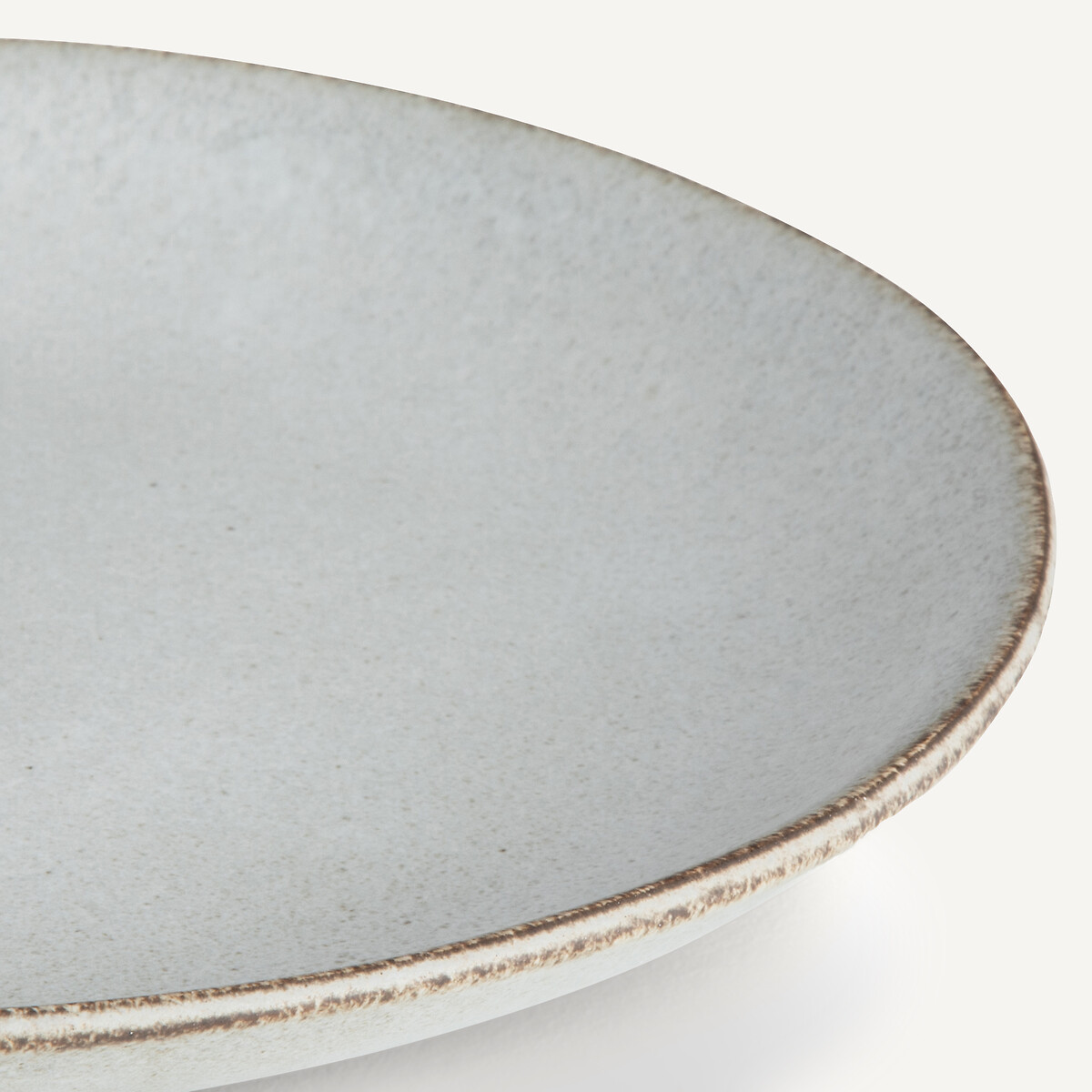 Lot de 4 assiettes plates grès, Leiria gris, AM.PM