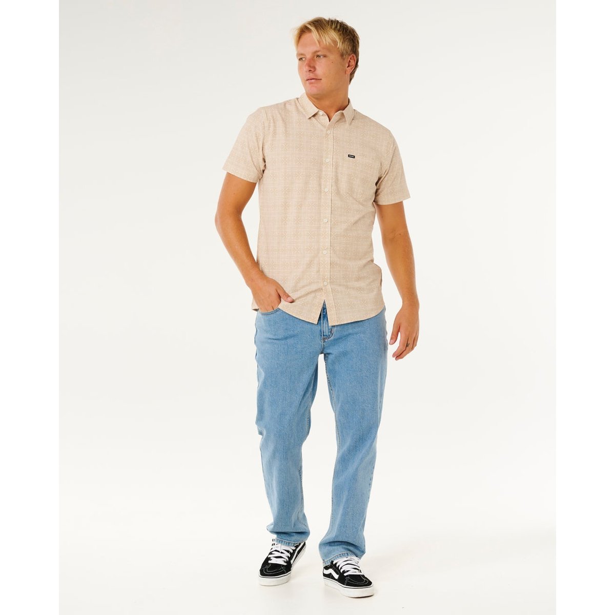 Chemise Sessions Aerotech manches courtes pierre, RIP CURL
