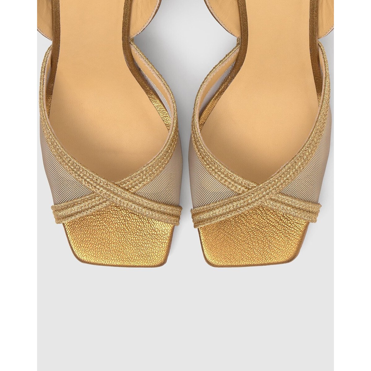 Sandalias de cuña Betty dorado, CASTANER