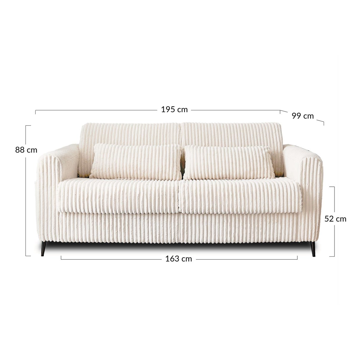 Lit - OWEN beige, BEST MOBILIER