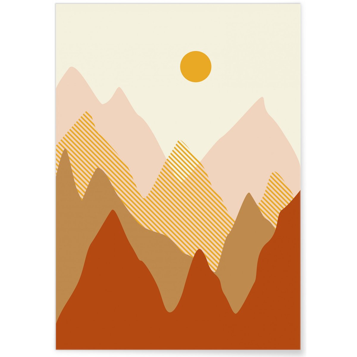 Affiche Abstract Landscape 6 blanc, L'AFFICHERIE