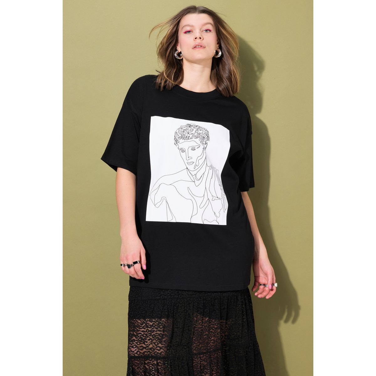 T-shirt oversize, imprimé Roman Empire noir, STUDIO UNTOLD