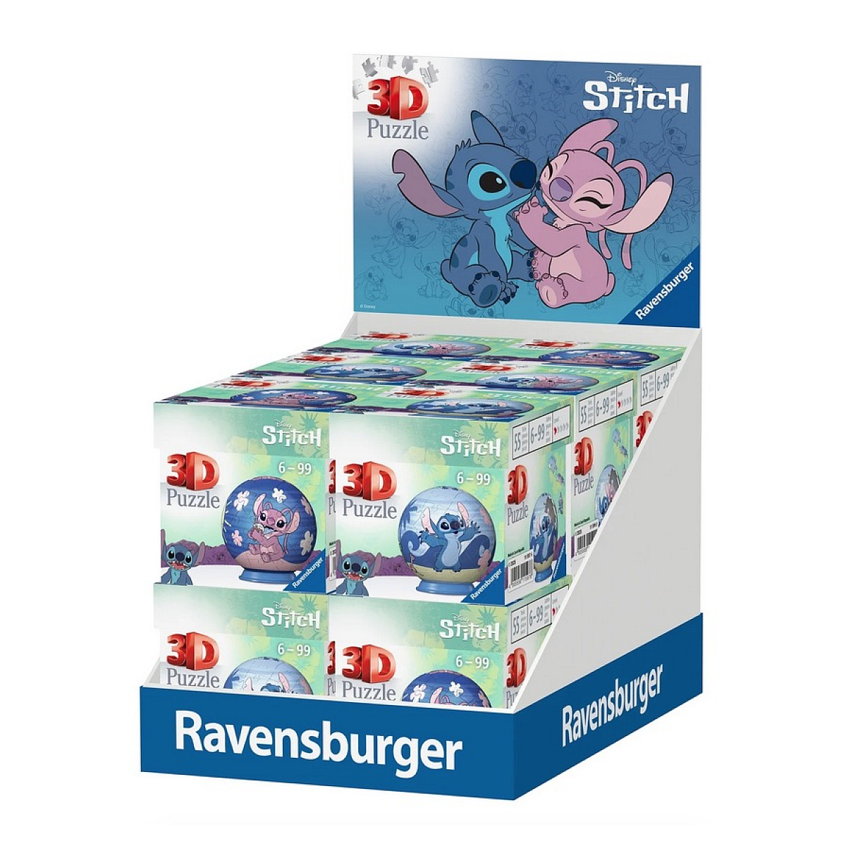 Puzzle ball 54p Stitch asst couleur unique, RAVENSBURGER