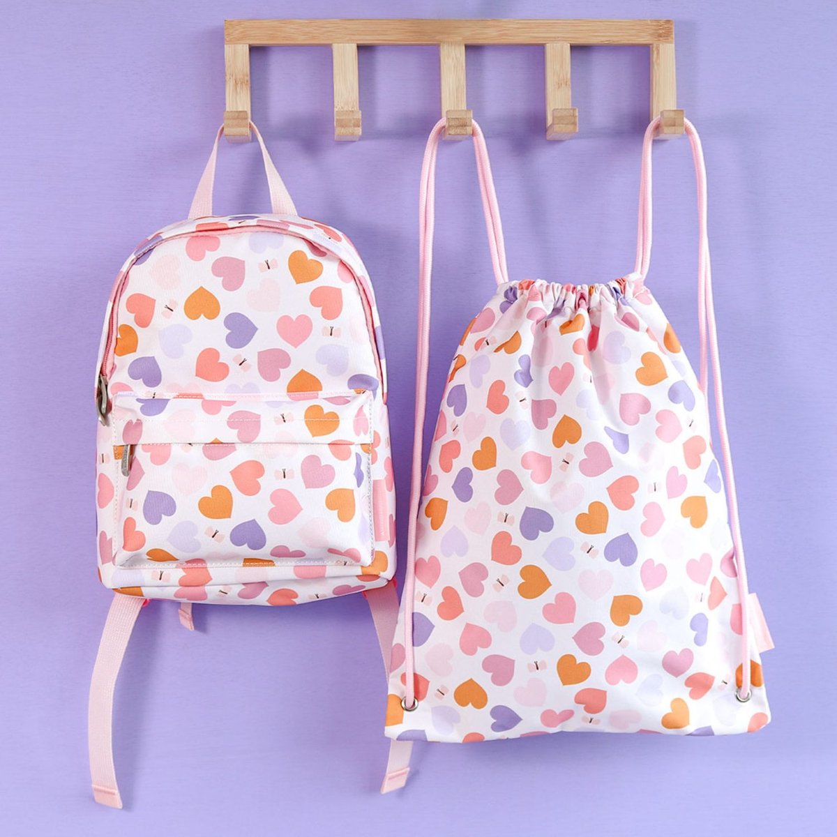 Sac à dos bébé rose, orange, violet, A LITTLE LOVELY COMPANY