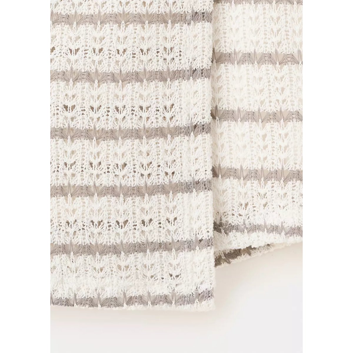 Minijupe crochet nœud écru, MANGO TEEN